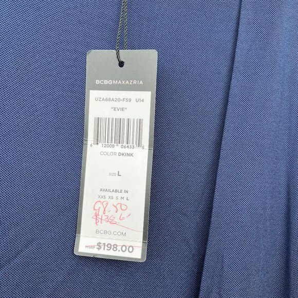 "Bcbg MAXAZRIA Evie Bubble Hem Dress" color -DINK  SZ L  NWT - Picture 3 of 9